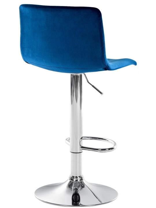 Tabouret de bar Hoover velours C, bleu