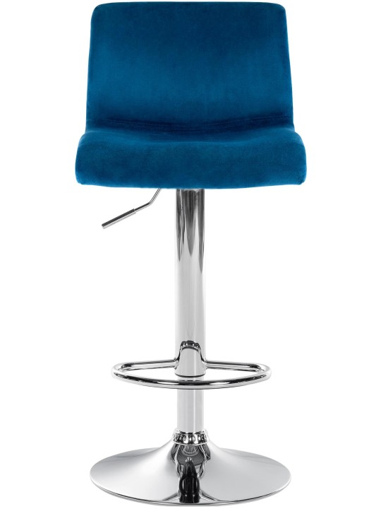 Tabouret de bar Hoover velours C, bleu