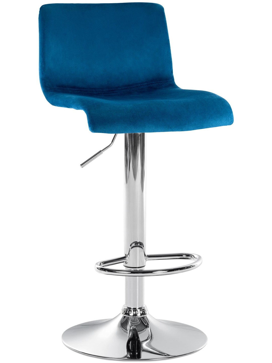 Tabouret de bar Hoover velours C, bleu