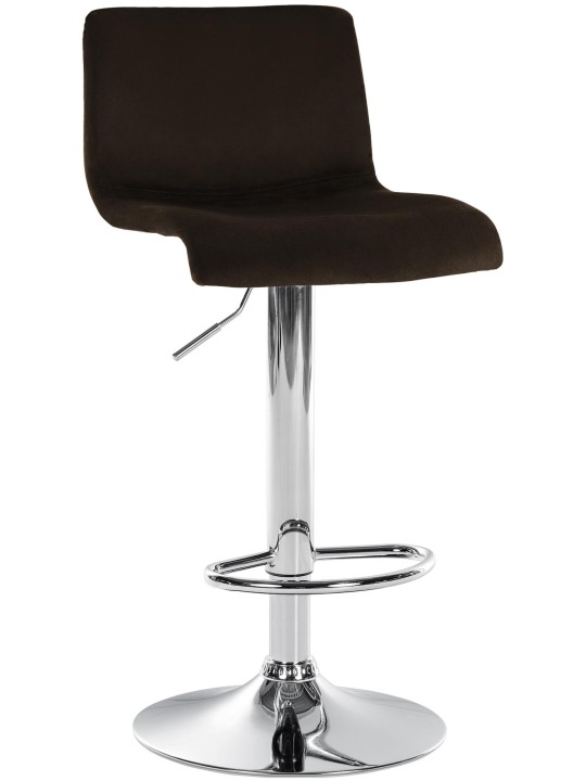 Tabouret de bar Hoover velours C, brun