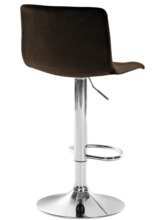 Tabouret de bar Hoover velours C, brun