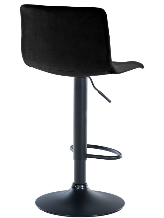 Tabouret de bar Hoover velours B, noir Tabouret de bar Hoover velours B, noir