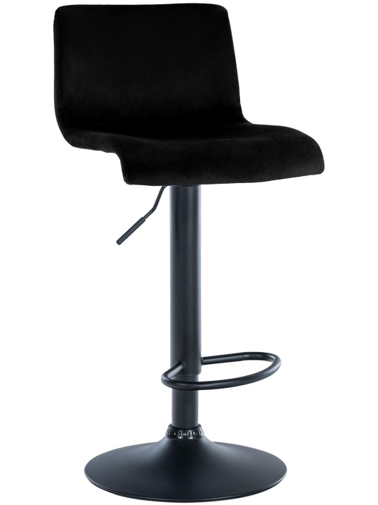 Tabouret de bar Hoover velours B, noir Tabouret de bar Hoover velours B, noir