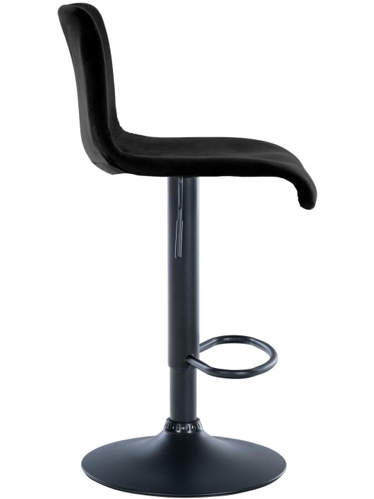 Tabouret de bar Hoover velours B, noir Tabouret de bar Hoover velours B, noir