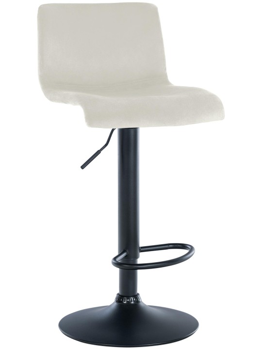 Tabouret de bar Hoover velours B, crème Tabouret de bar Hoover velours B, crème