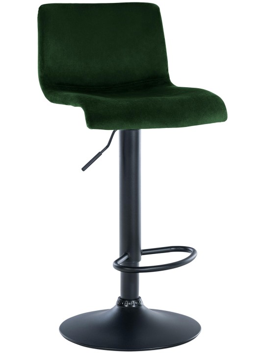 Tabouret de bar Hoover velours B, vert
