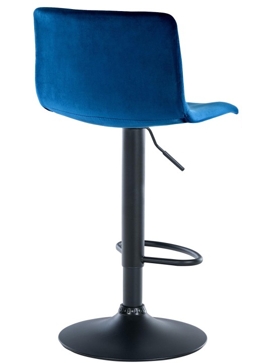 Tabouret de bar Hoover velours B, bleu