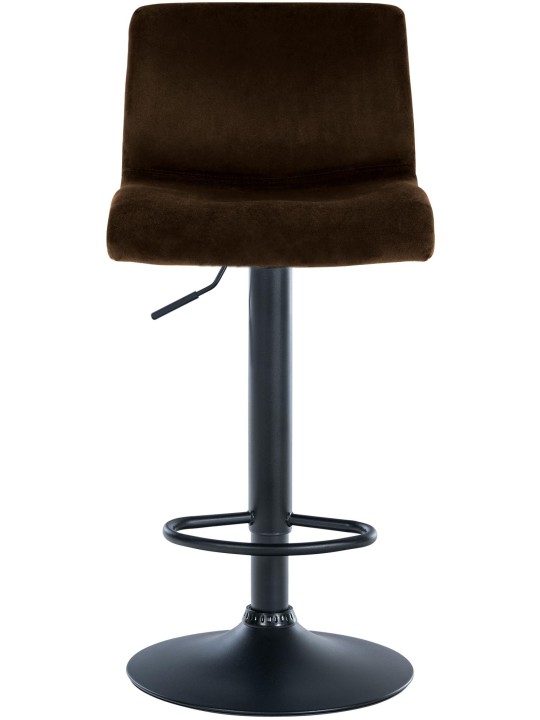 Tabouret de bar Hoover velours B, brun