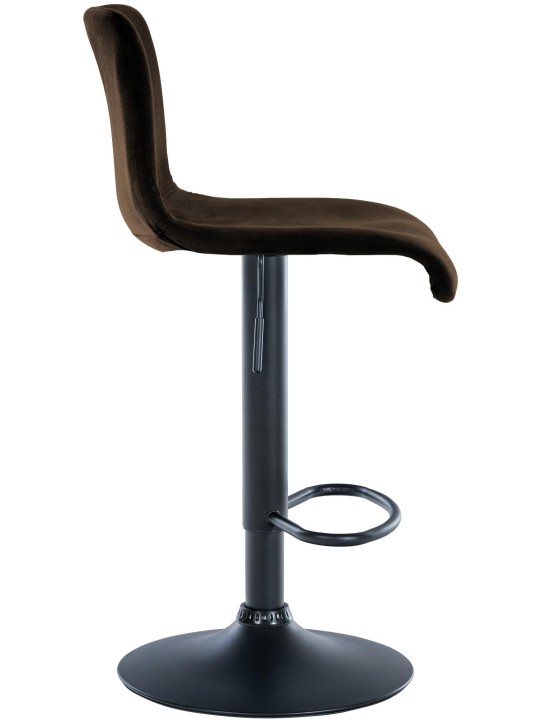Tabouret de bar Hoover velours B, brun