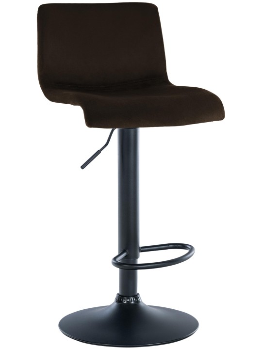 Tabouret de bar Hoover velours B, brun
