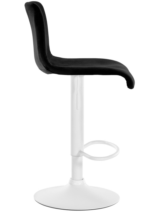 Tabouret de bar Hoover velours W, noir