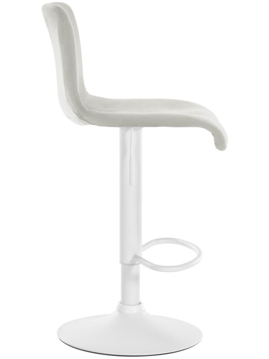 Tabouret de bar Hoover velours W, crème