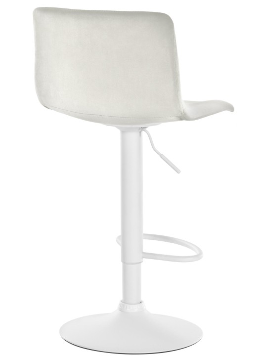 Tabouret de bar Hoover velours W, crème