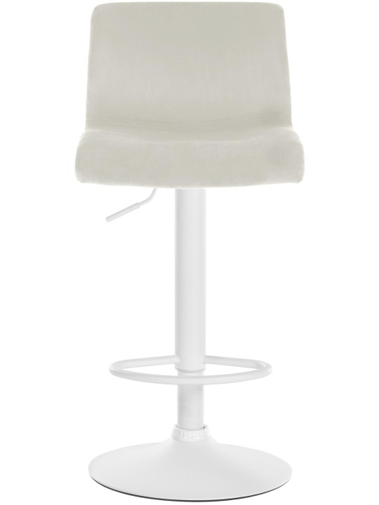 Tabouret de bar Hoover velours W, crème