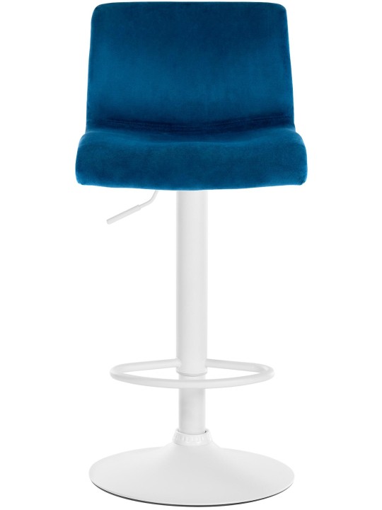 Tabouret de bar Hoover velours W, bleu