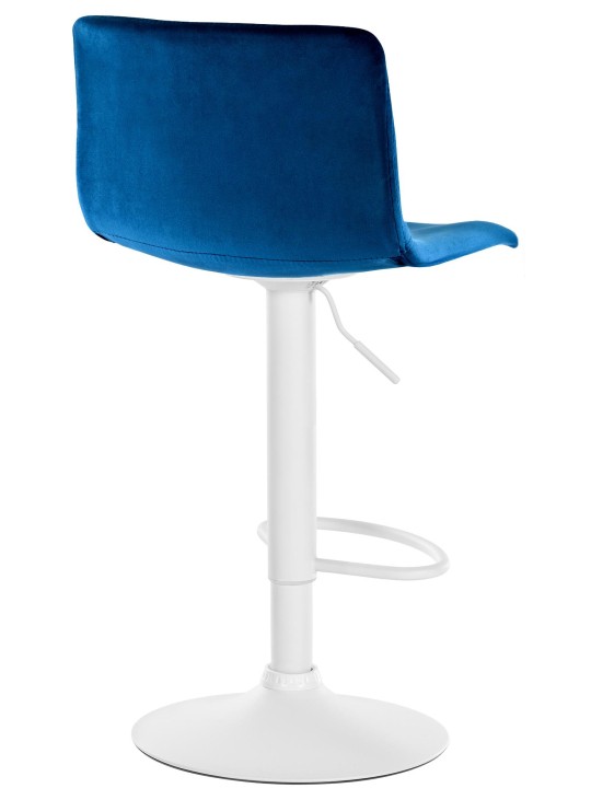 Tabouret de bar Hoover velours W, bleu