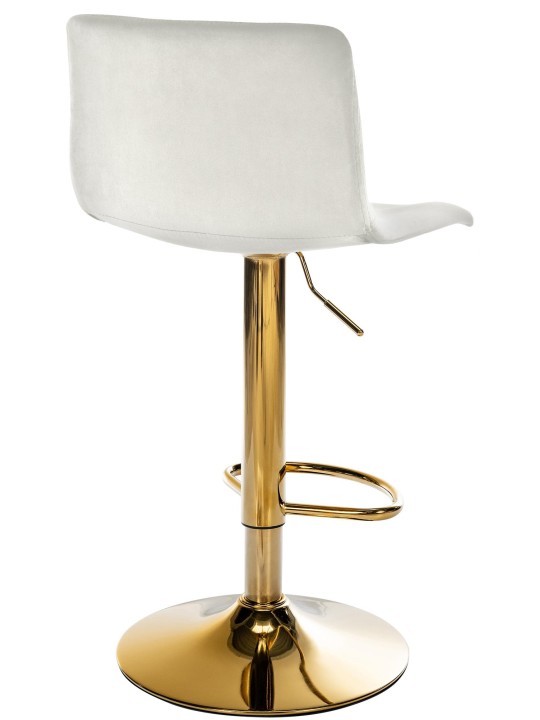 Tabouret de bar Hoover velours G, crème