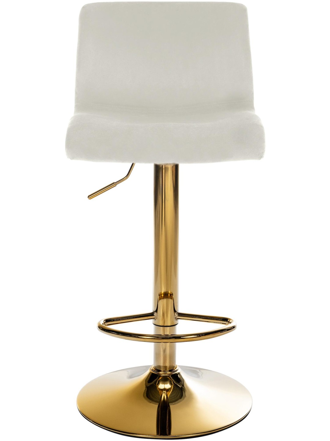 Tabouret de bar Hoover velours G, crème