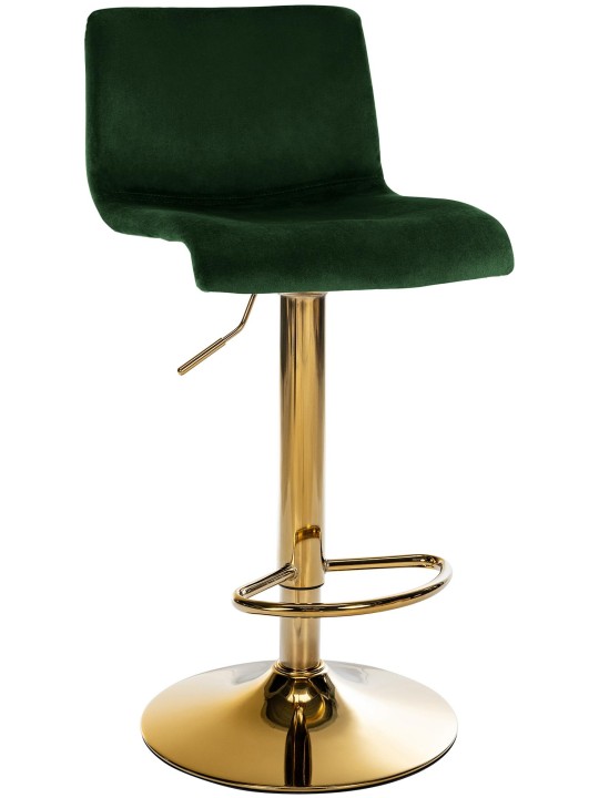 Tabouret de bar Hoover velours G, vert