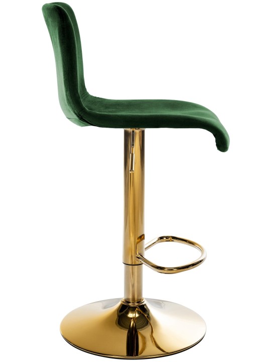 Tabouret de bar Hoover velours G, vert