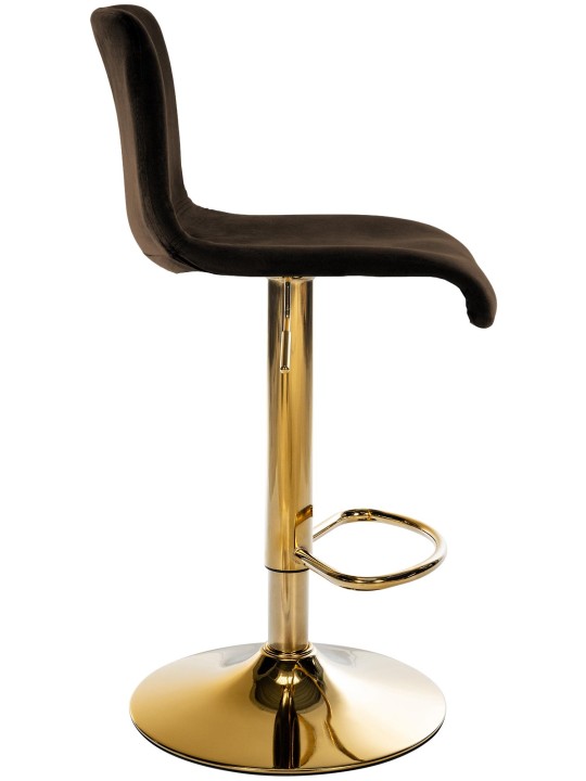 Tabouret de bar Hoover velours G, brun