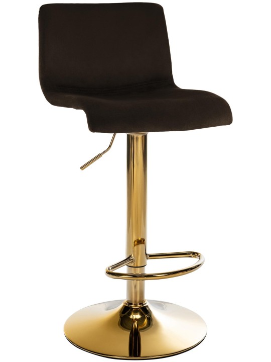 Tabouret de bar Hoover velours G, brun
