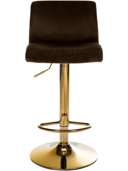 Tabouret de bar Hoover velours G, brun