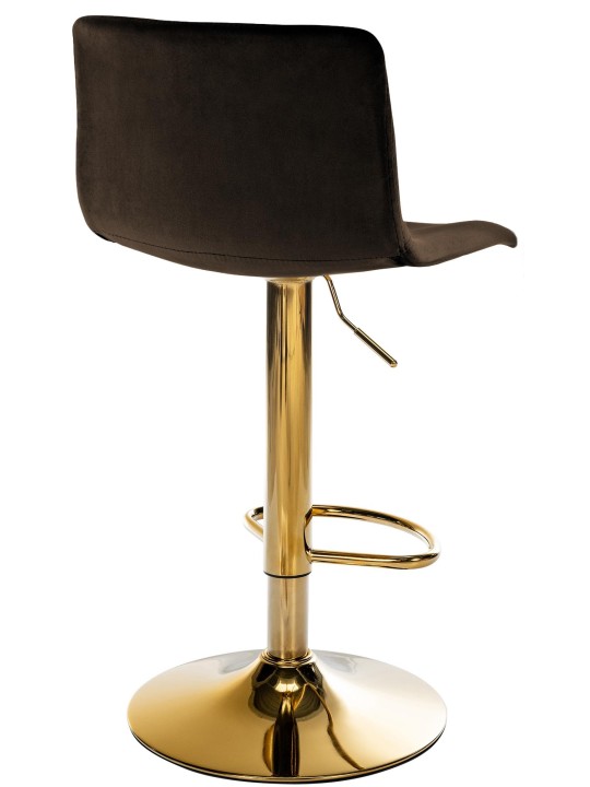 Tabouret de bar Hoover velours G, brun