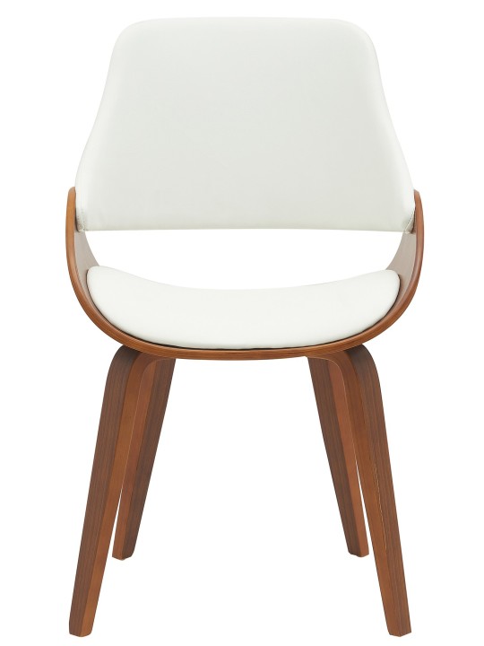 Lot de 2 chaises de salle à manger Vangale, noyer/blanc