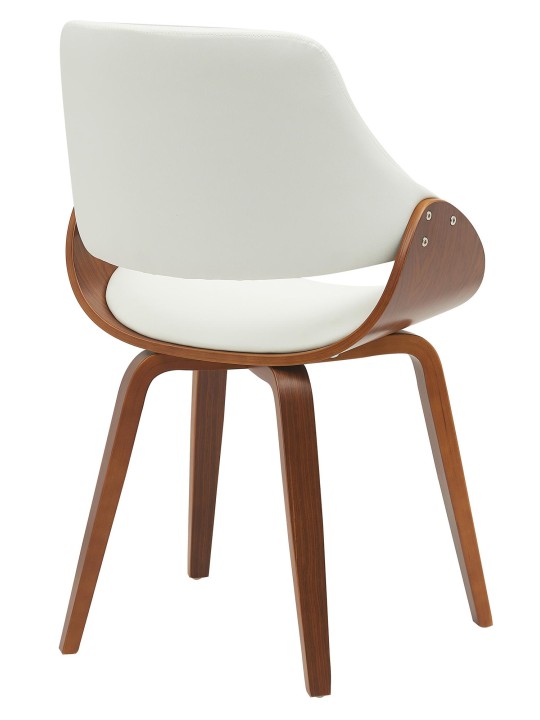 Lot de 2 chaises de salle à manger Vangale, noyer/blanc