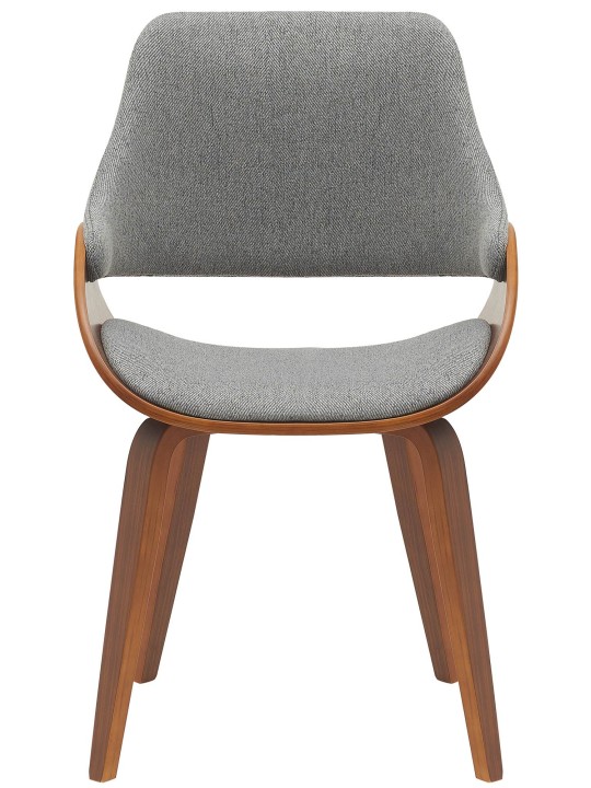 Lot de 2 chaises de salle à manger Vangale, noyer/gris foncé