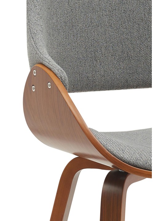 Lot de 2 chaises de salle à manger Vangale, noyer/gris foncé