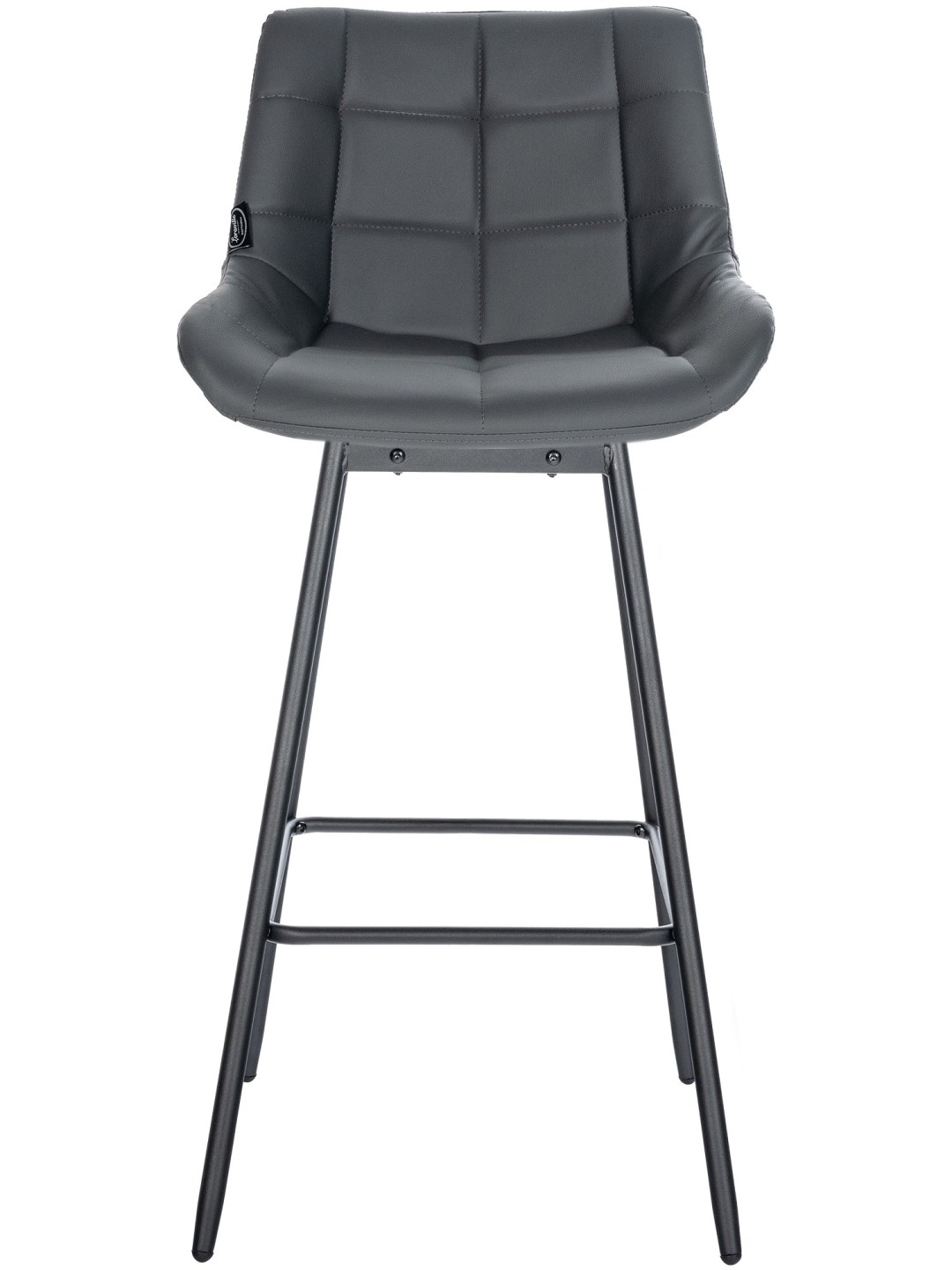 Ensemble de 4 tabourets de bar pivotants Weston simili cuir, gris