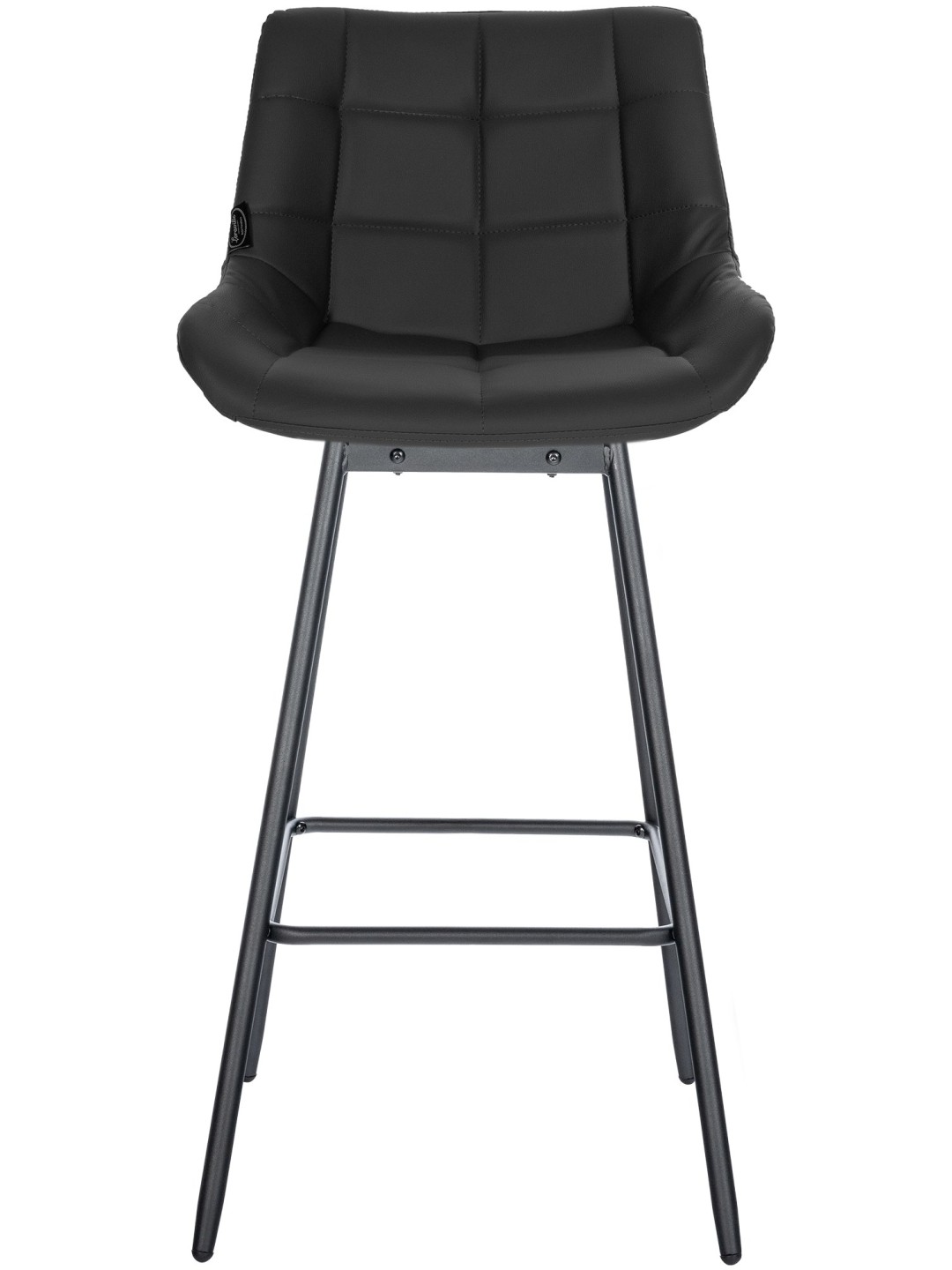 Ensemble de 4 tabourets de bar pivotants Weston simili cuir, noir