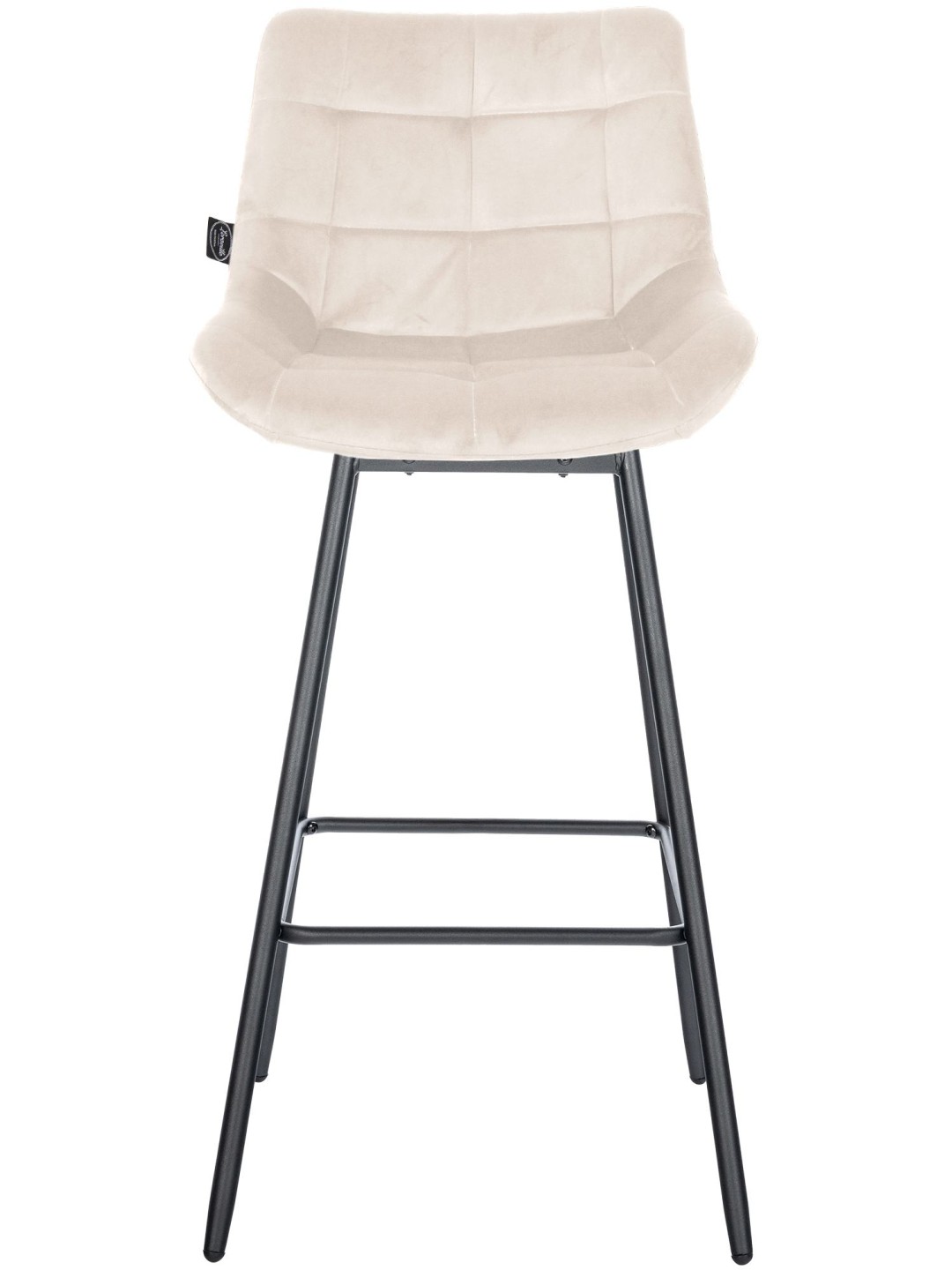 Ensemble de 4 tabourets de bar pivotants en velours Weston, crème