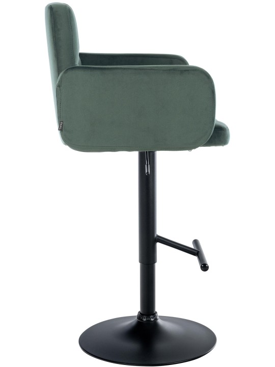 Lot de 2 tabourets de bar Los Angeles velours, vert foncé Lot de 2 tabourets de bar Los Angeles velours, vert foncé