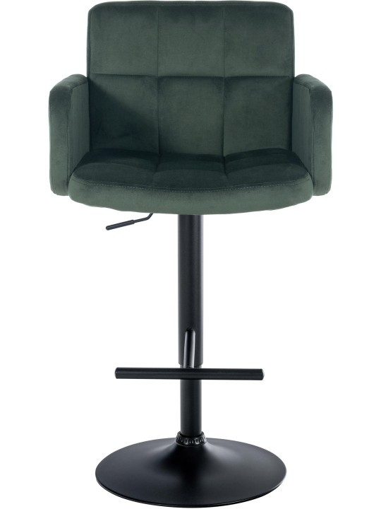 Lot de 2 tabourets de bar Los Angeles velours, vert foncé Lot de 2 tabourets de bar Los Angeles velours, vert foncé