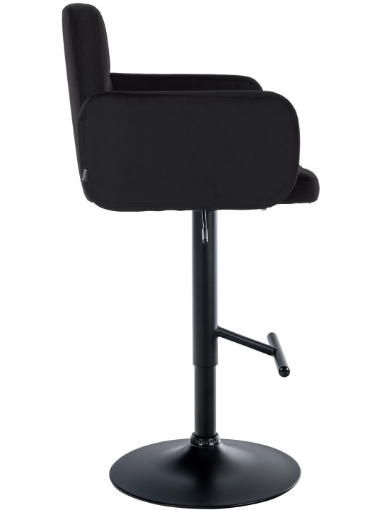 Lot de 2 tabourets de bar Los Angeles velours, noir