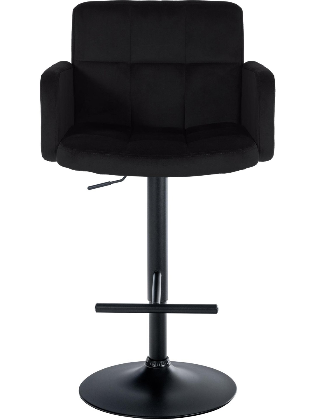 Lot de 2 tabourets de bar Los Angeles velours, noir