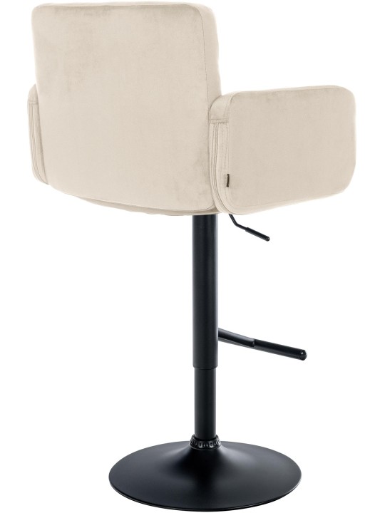 Lot de 2 tabourets de bar Los Angeles velours, crème Lot de 2 tabourets de bar Los Angeles velours, crème