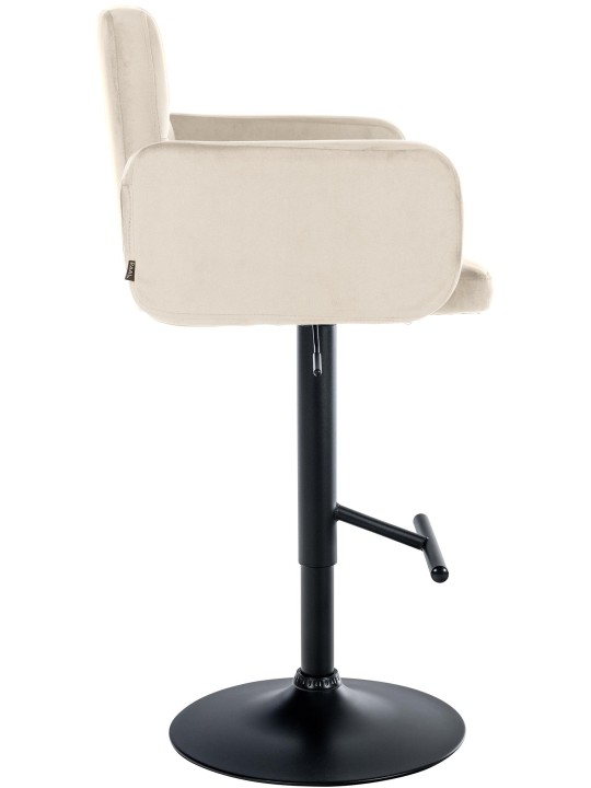 Lot de 2 tabourets de bar Los Angeles velours, crème Lot de 2 tabourets de bar Los Angeles velours, crème