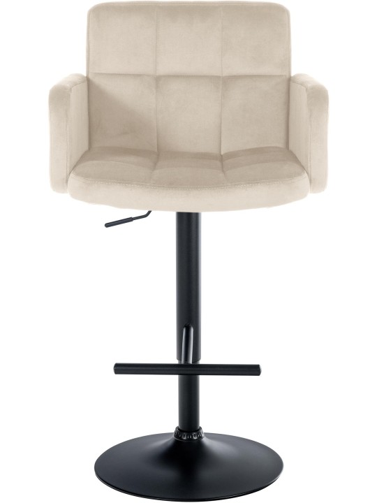 Lot de 2 tabourets de bar Los Angeles velours, crème Lot de 2 tabourets de bar Los Angeles velours, crème