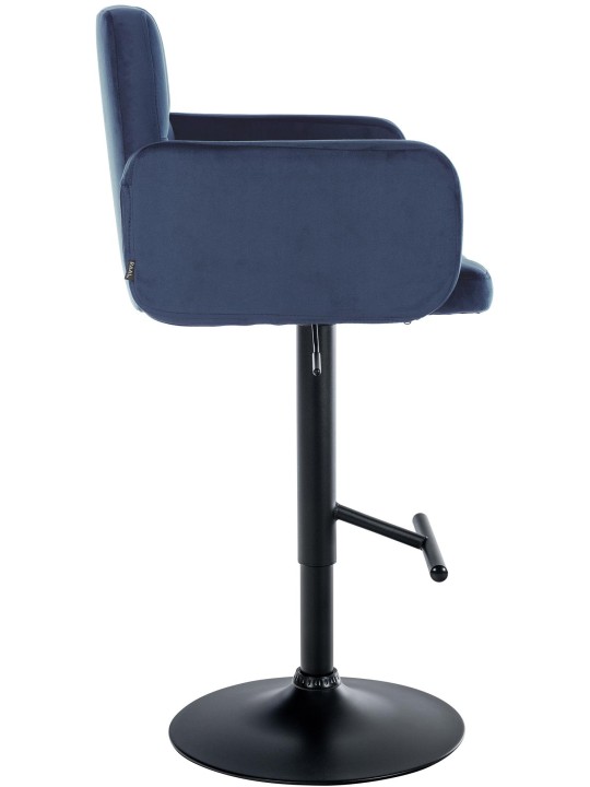 Lot de 2 tabourets de bar Los Angeles velours, bleu Lot de 2 tabourets de bar Los Angeles velours, bleu