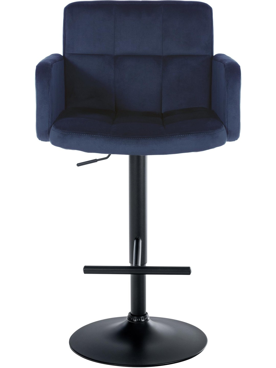 Lot de 2 tabourets de bar Los Angeles velours, bleu