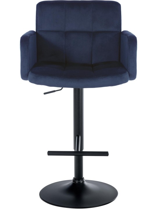 Lot de 2 tabourets de bar Los Angeles velours, bleu Lot de 2 tabourets de bar Los Angeles velours, bleu