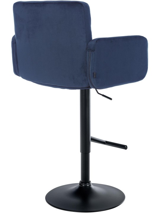 Lot de 2 tabourets de bar Los Angeles velours, bleu Lot de 2 tabourets de bar Los Angeles velours, bleu