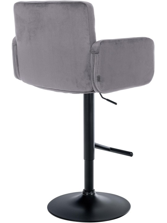 Lot de 2 tabourets de bar Los Angeles velours, gris foncé Lot de 2 tabourets de bar Los Angeles velours, gris foncé