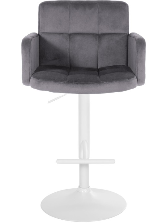 Lot de 2 tabourets de bar Los Angeles velours, gris foncé Lot de 2 tabourets de bar Los Angeles velours, gris foncé