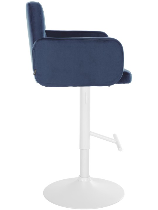 Lot de 2 tabourets de bar Los Angeles velours, bleu Lot de 2 tabourets de bar Los Angeles velours, bleu