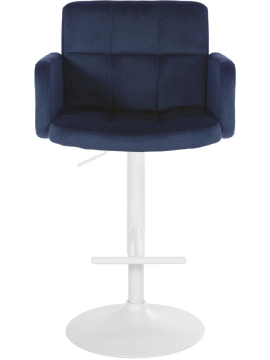 Lot de 2 tabourets de bar Los Angeles velours, bleu Lot de 2 tabourets de bar Los Angeles velours, bleu